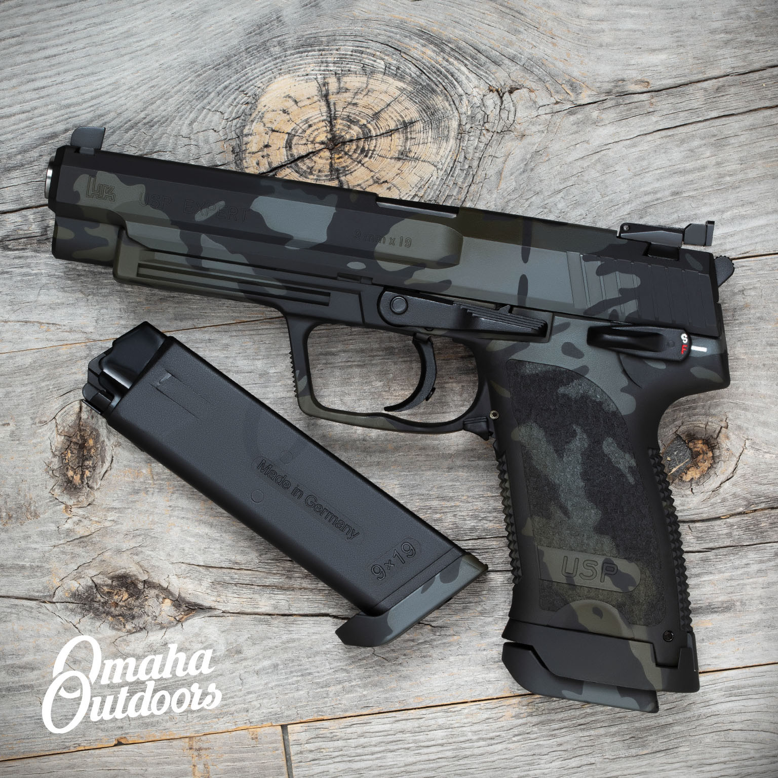 HK USP Expert 9mm Black MultiCam - Omaha Outdoors