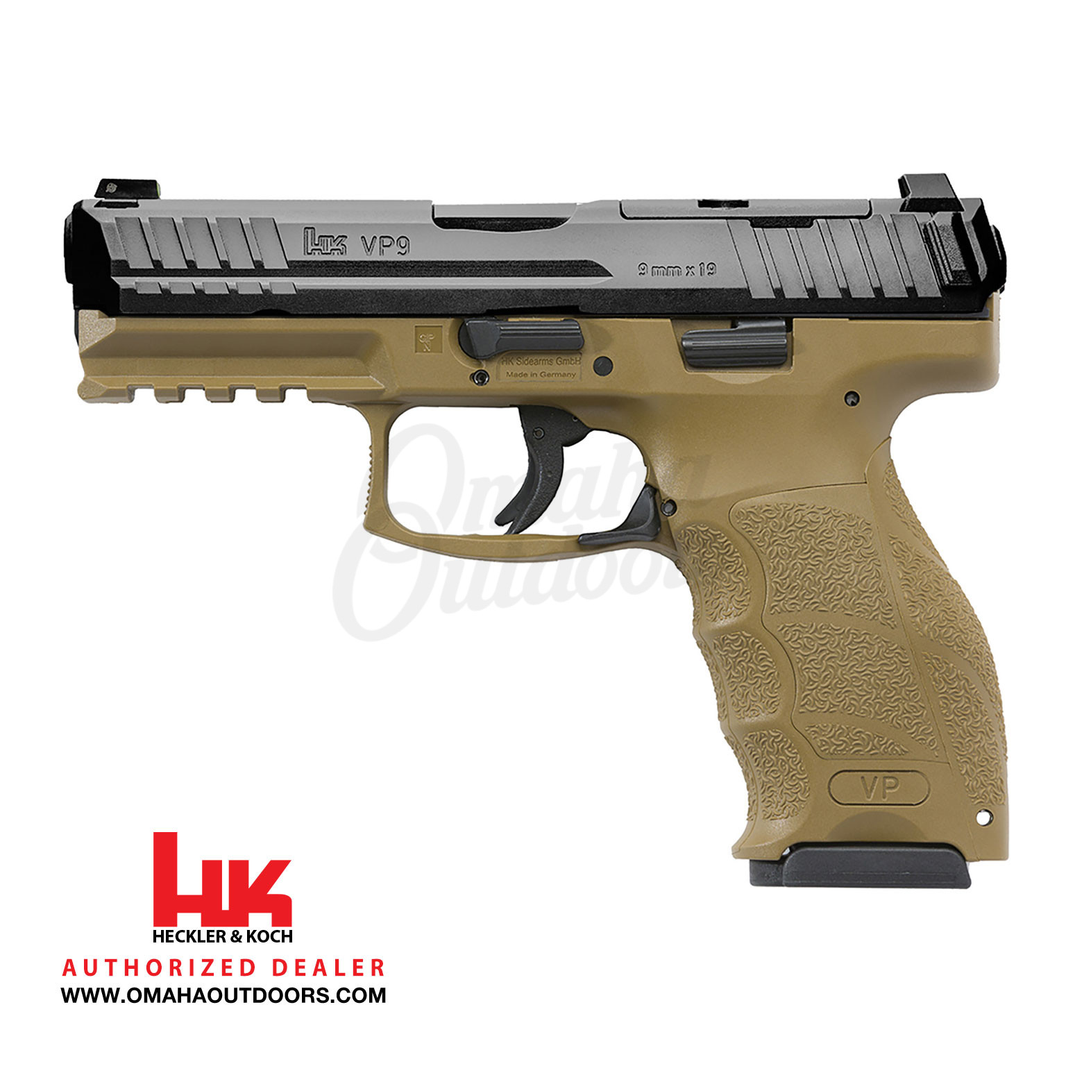 HK VP9 Optics Ready 10 Round FDE - Omaha Outdoors