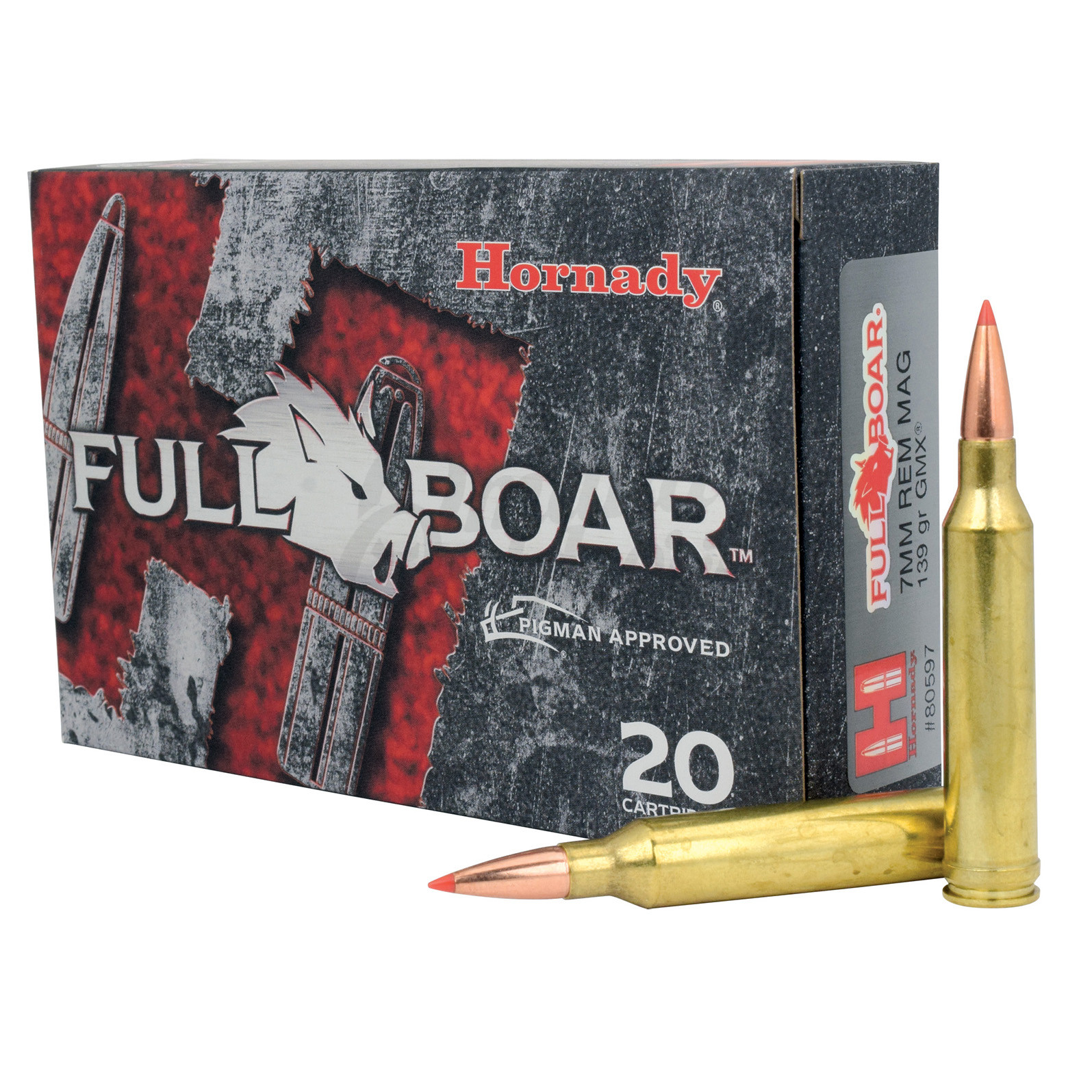 Hornady Full Boar 7mm Rem Mag 139 Grain GMX 20 Round Ammo Box - Omaha ...