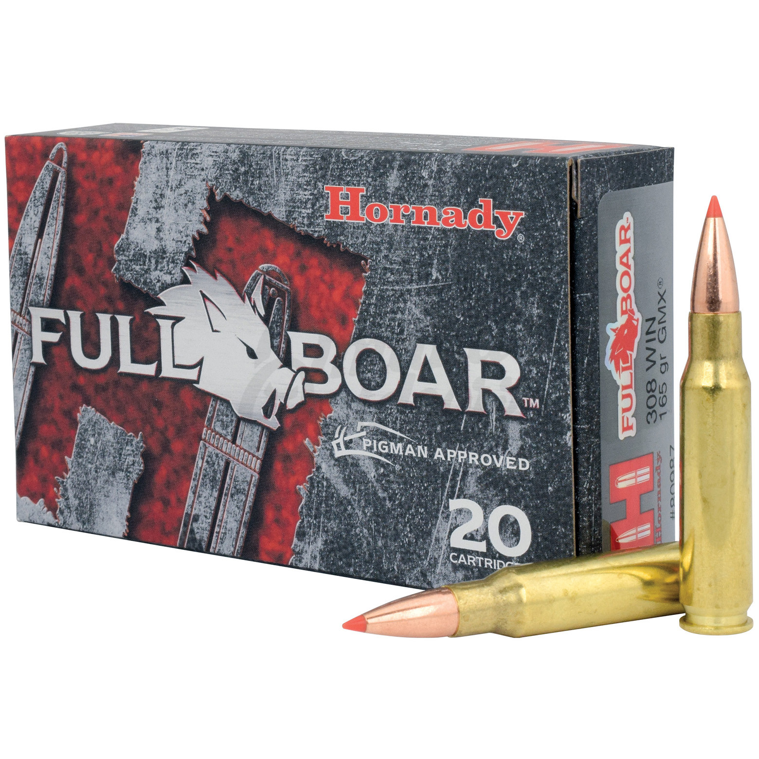 Hornady Full Boar Ammo 308 Winchester 165 gr GMX 20 Round Box 80987