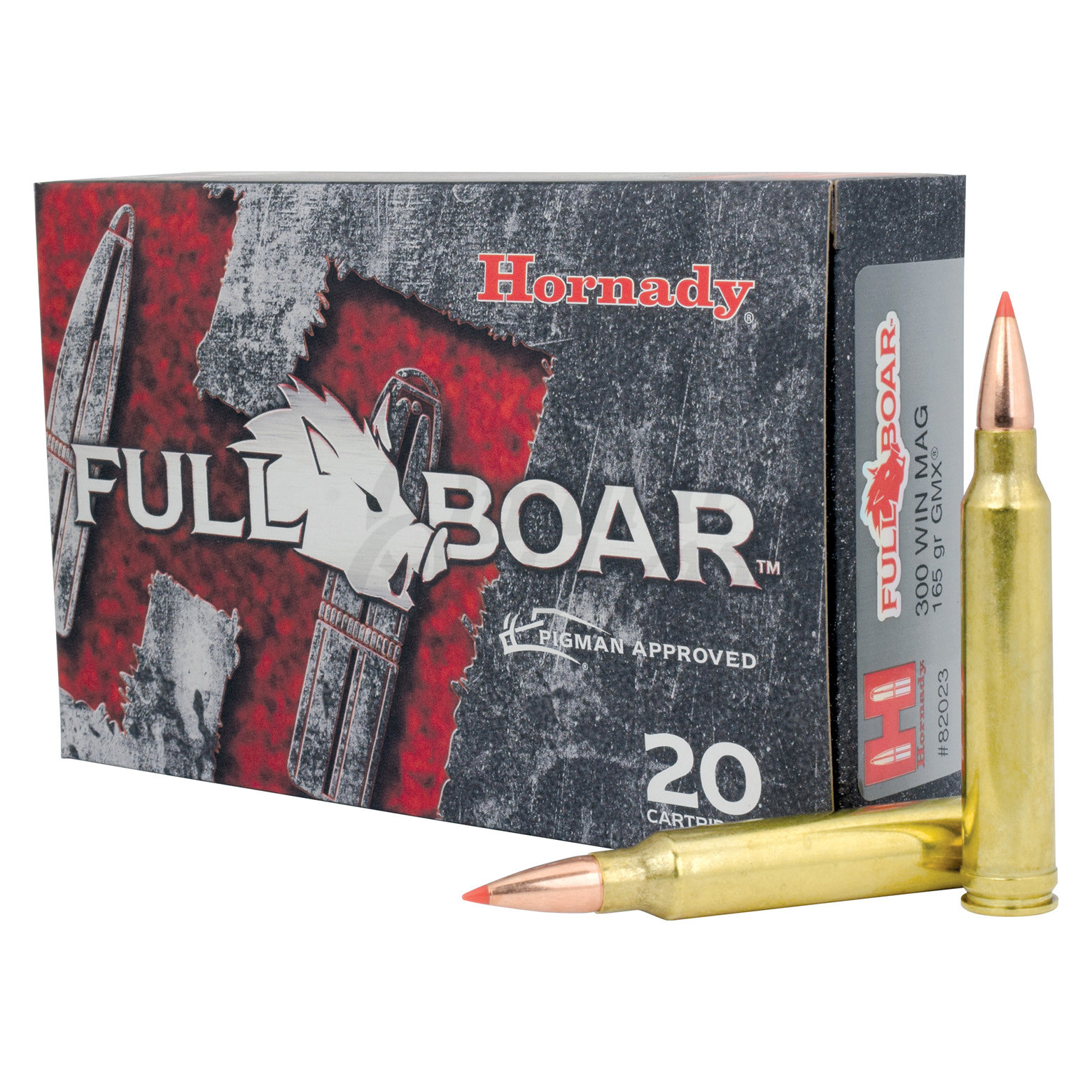 Hornady Full Boar Ammo 300 Win Mag 165 gr GMX 20 Round Box 82023 ...