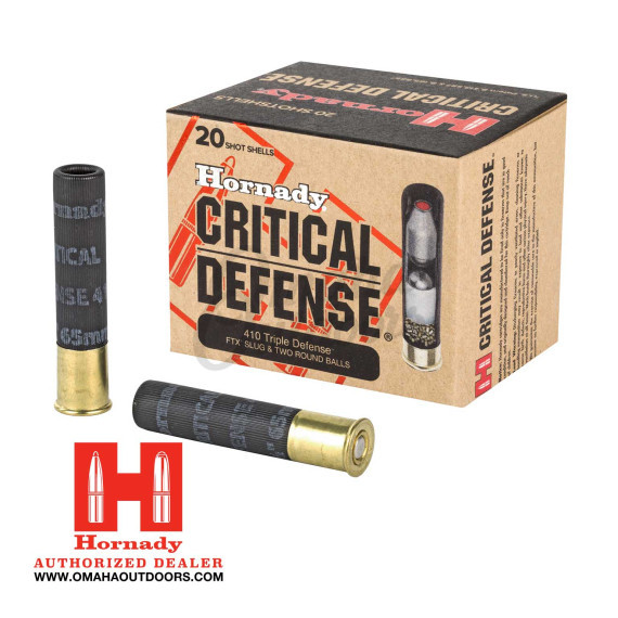 Hornady Critical Defense 410 Triple Defense 20 Rounds - Omaha Outdoors