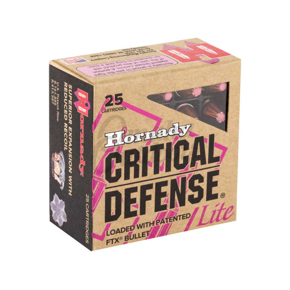 Hornady Critical Defense Lite 9mm Luger 100 GR FTX 25 Rounds - Omaha ...