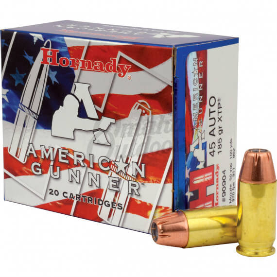 Hornady American Gunner 45 ACP 185 Grain XTP 20 Rounds - Omaha Outdoors