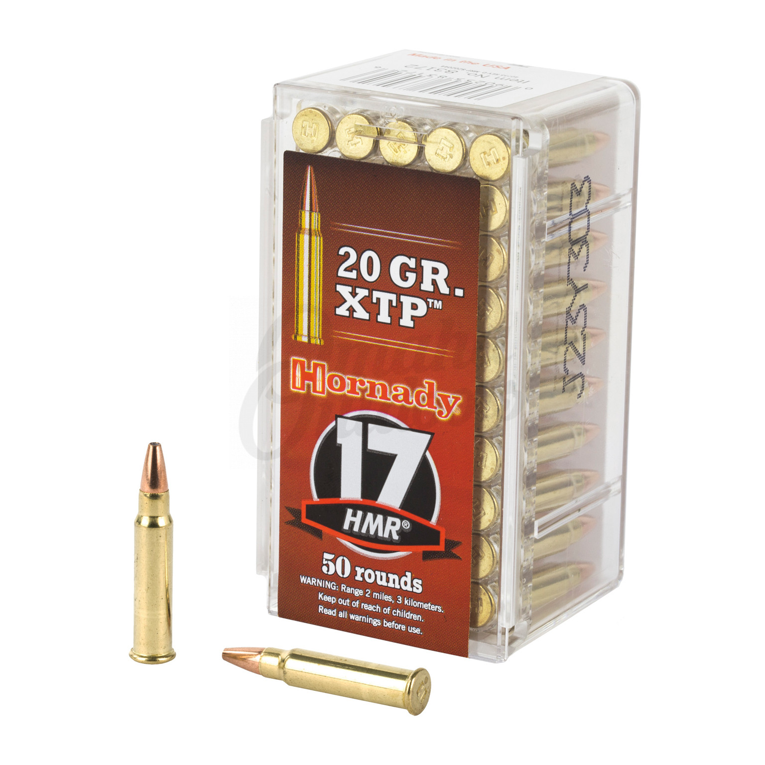 Hornady Varmint Express Ammo 17 HMR 20 gr XTP 50 Round Box 83172