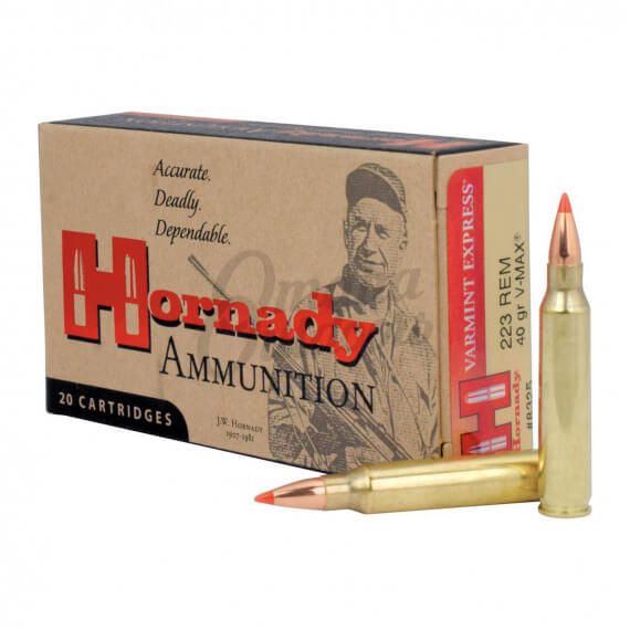 Hornady Varmint Express 223 40 Grain V-MAX 20 Round Ammo Box - Omaha ...