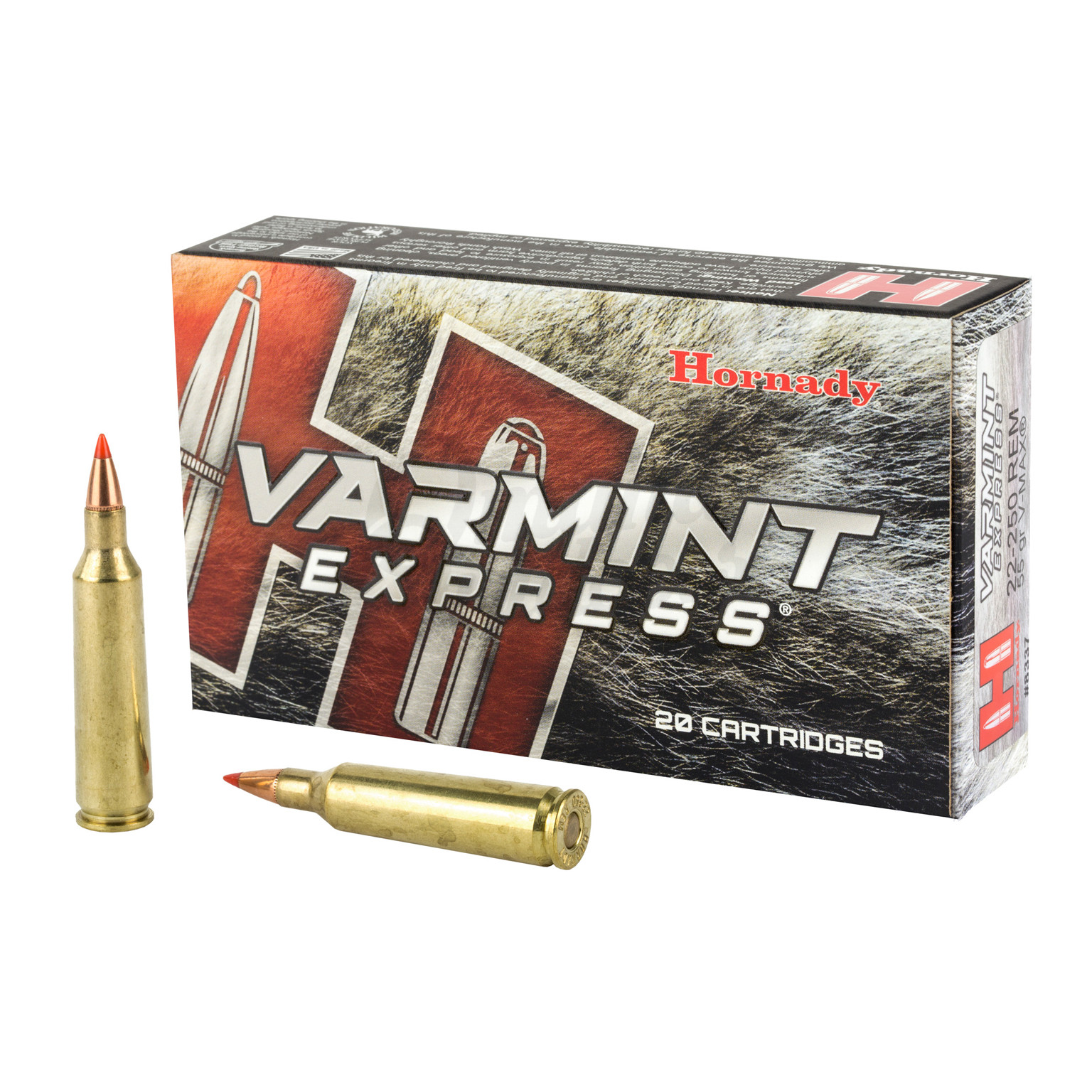 Hornady Varmint Express 22250 Remington 55 Grain VMAX 20 Rounds