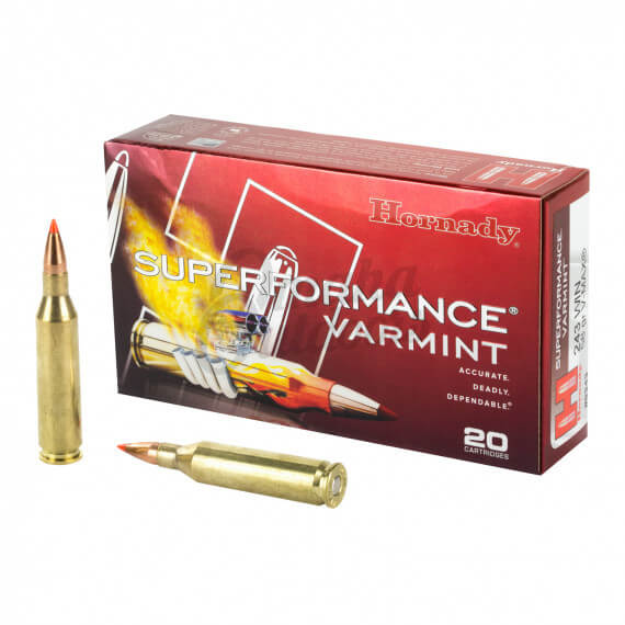 Hornady Superformance Varmint 243 Winchester 58 Grain V-MAX 20 Rounds ...