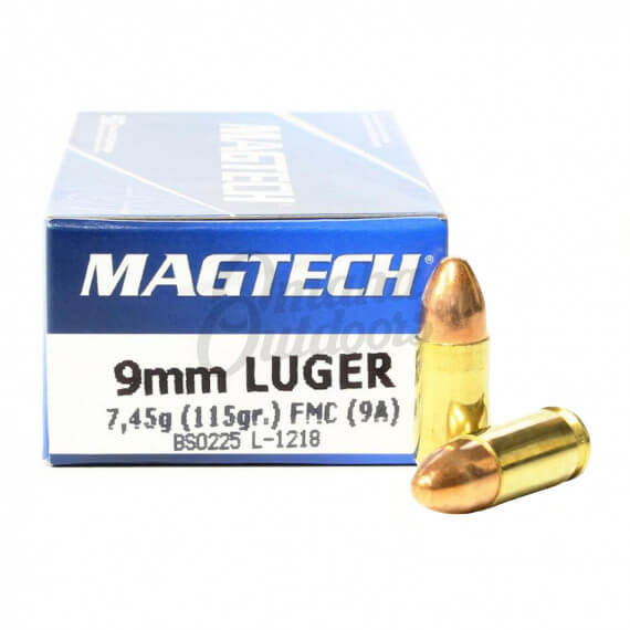 Magtech 9mm 115 Grain FMJ 1000 Rounds - Omaha Outdoors