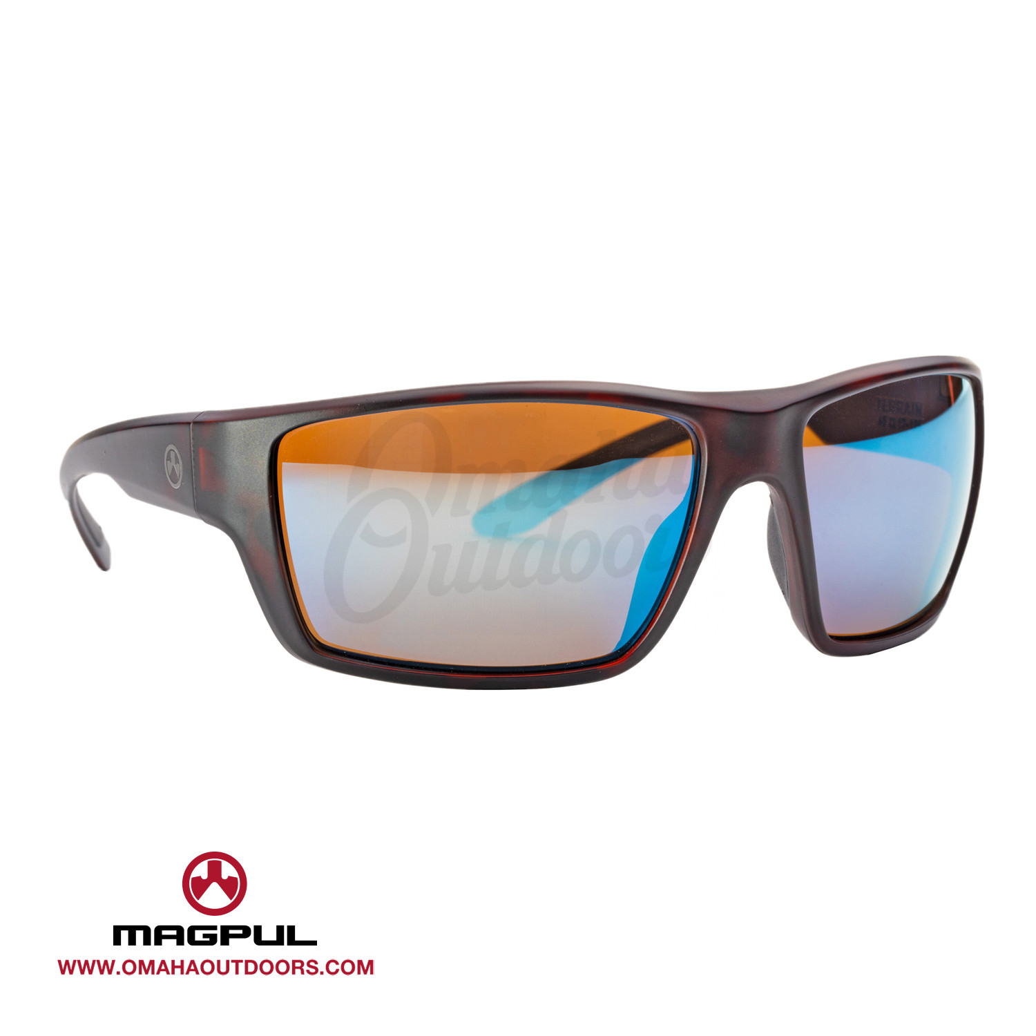 Polarized Matte Black w/ Rose/Blue Mirror Lens MAGPUL Terrain Sunglasses 