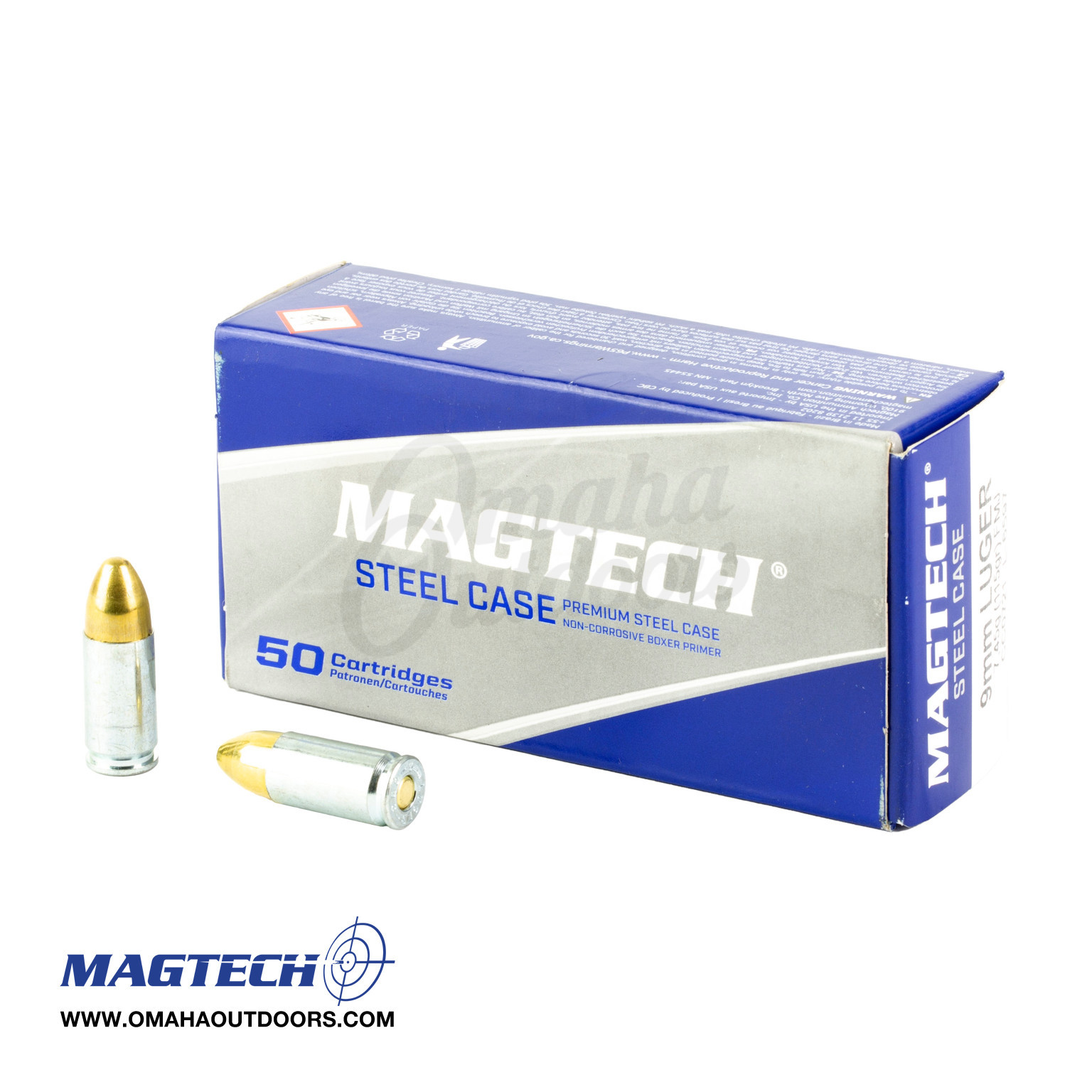 Magtech Steel Case 9mm 115gr FMJ 50 Rounds - Omaha Outdoors