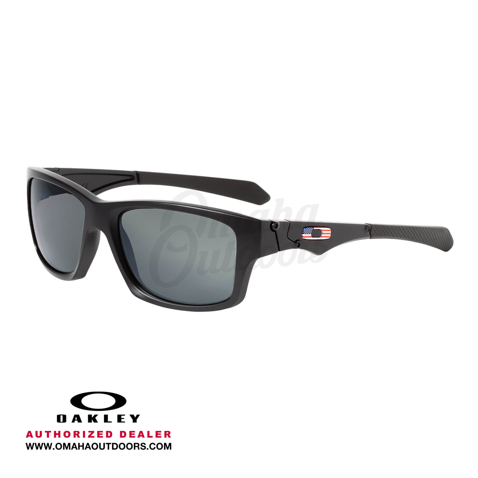 Oakley SI Gascan Sunglasses - USA Flag - Matte Black / Gray Lens