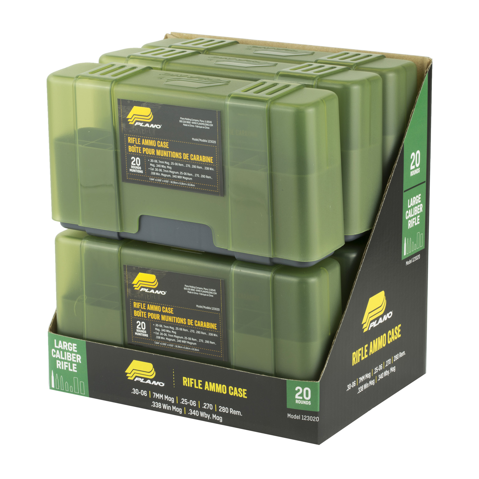 Plano OD Green Rifle Ammo Case Plastic 223 6 Pack - In Stock