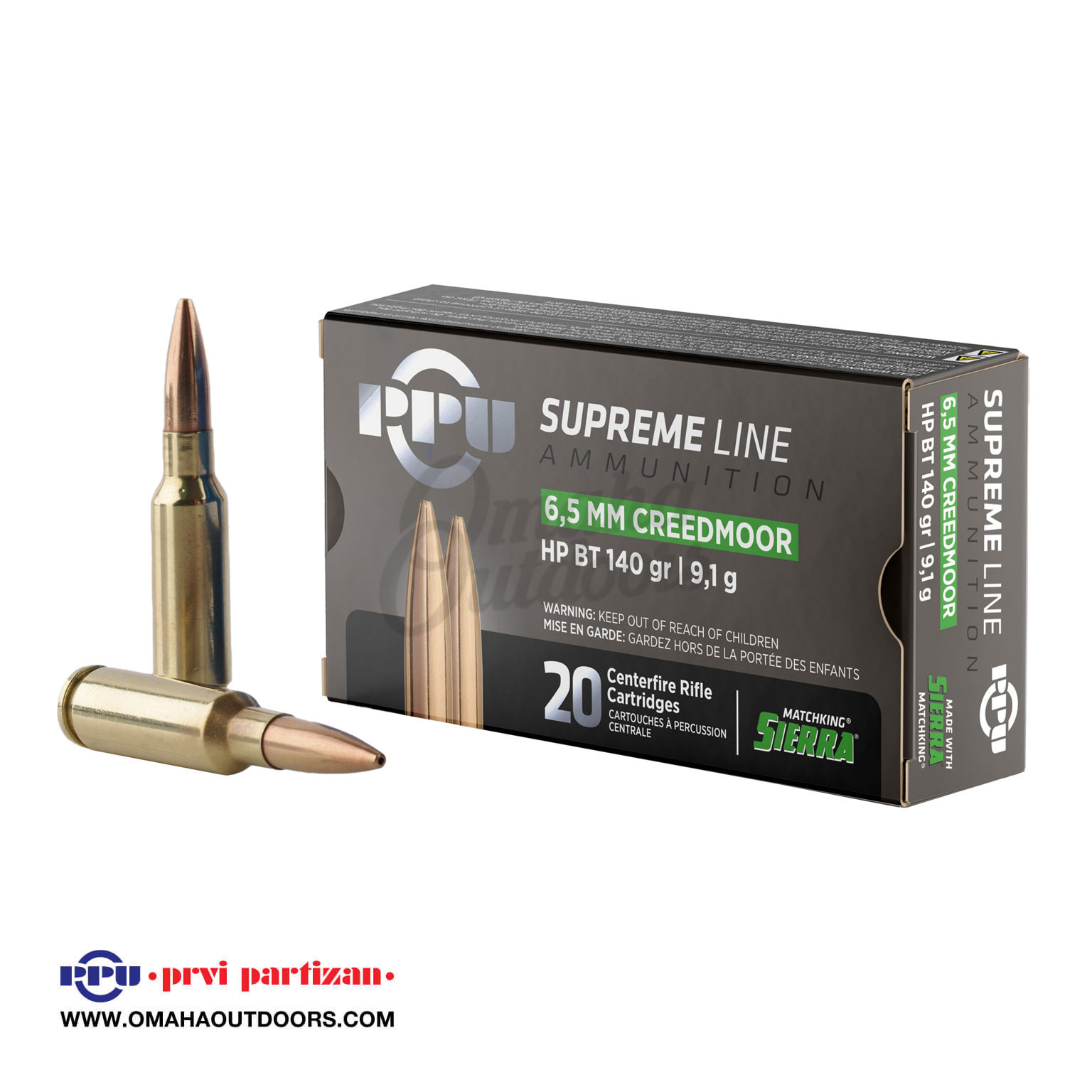 Ppu supreme 6 5 creedmoor 140 grain hp bt 20 rounds