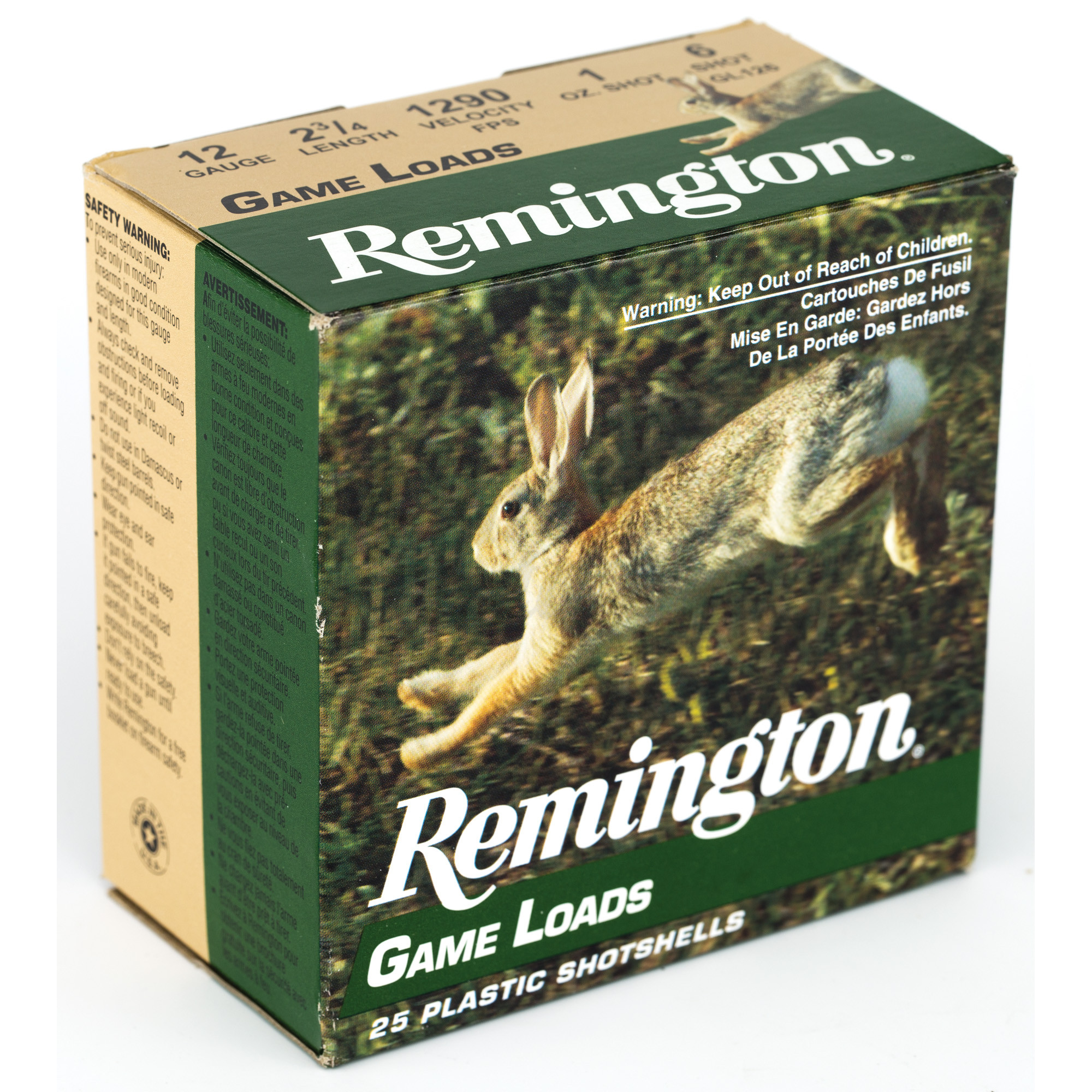 Remington Game Loads Ammo 12 Gauge 2.75" 6 Shot 25 Round
