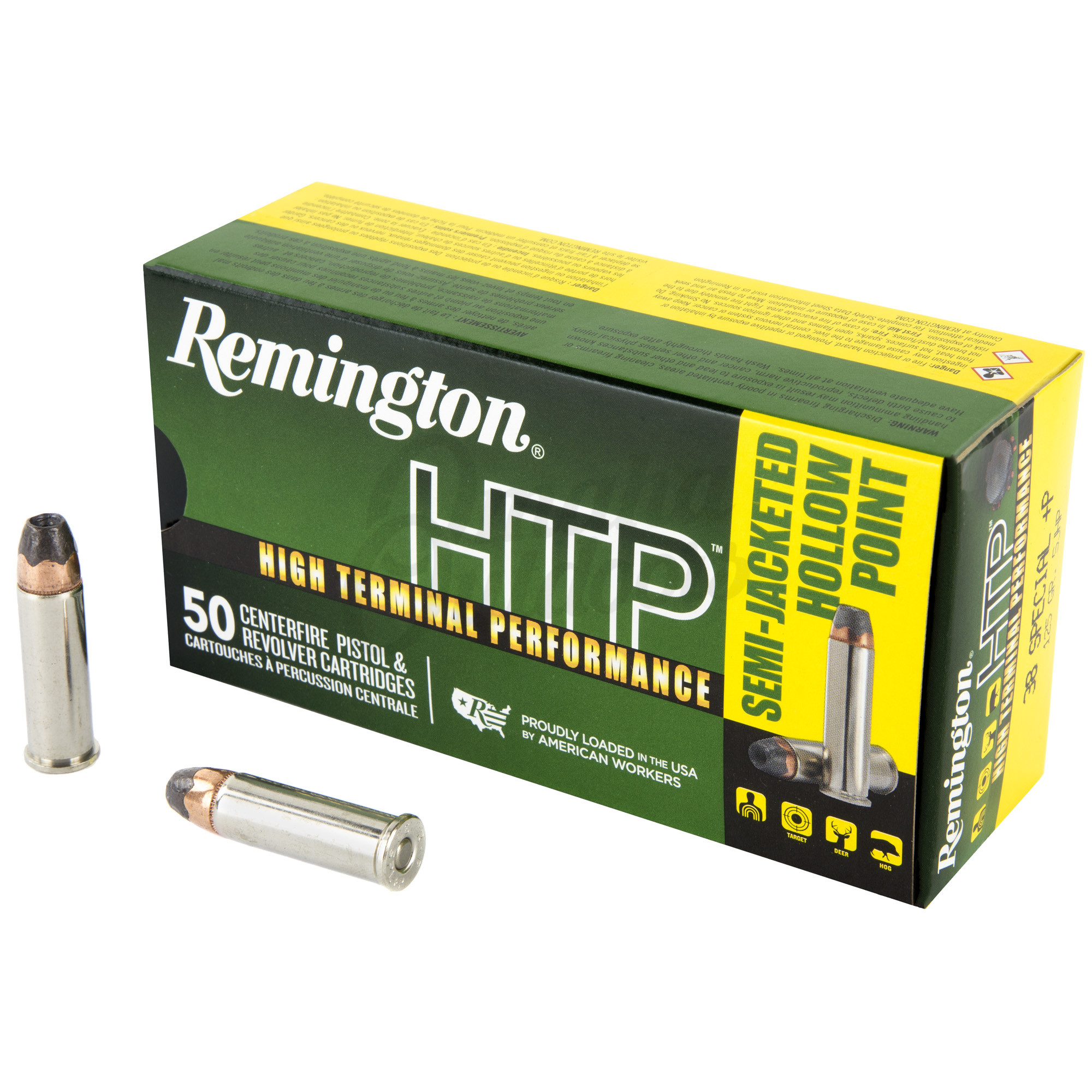 Notify Me - Remington HTP 38 Special +P Ammo 125 Grain SJHP 50 Round ...
