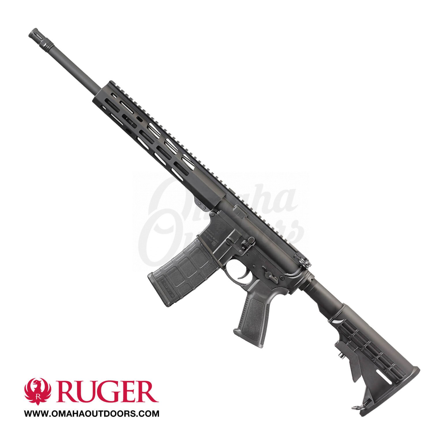 Ruger Ar 556 Free Float Handguard Rifle 16 1 5 56 Nato 30 Rd M Lok 8529 Omaha Outdoors