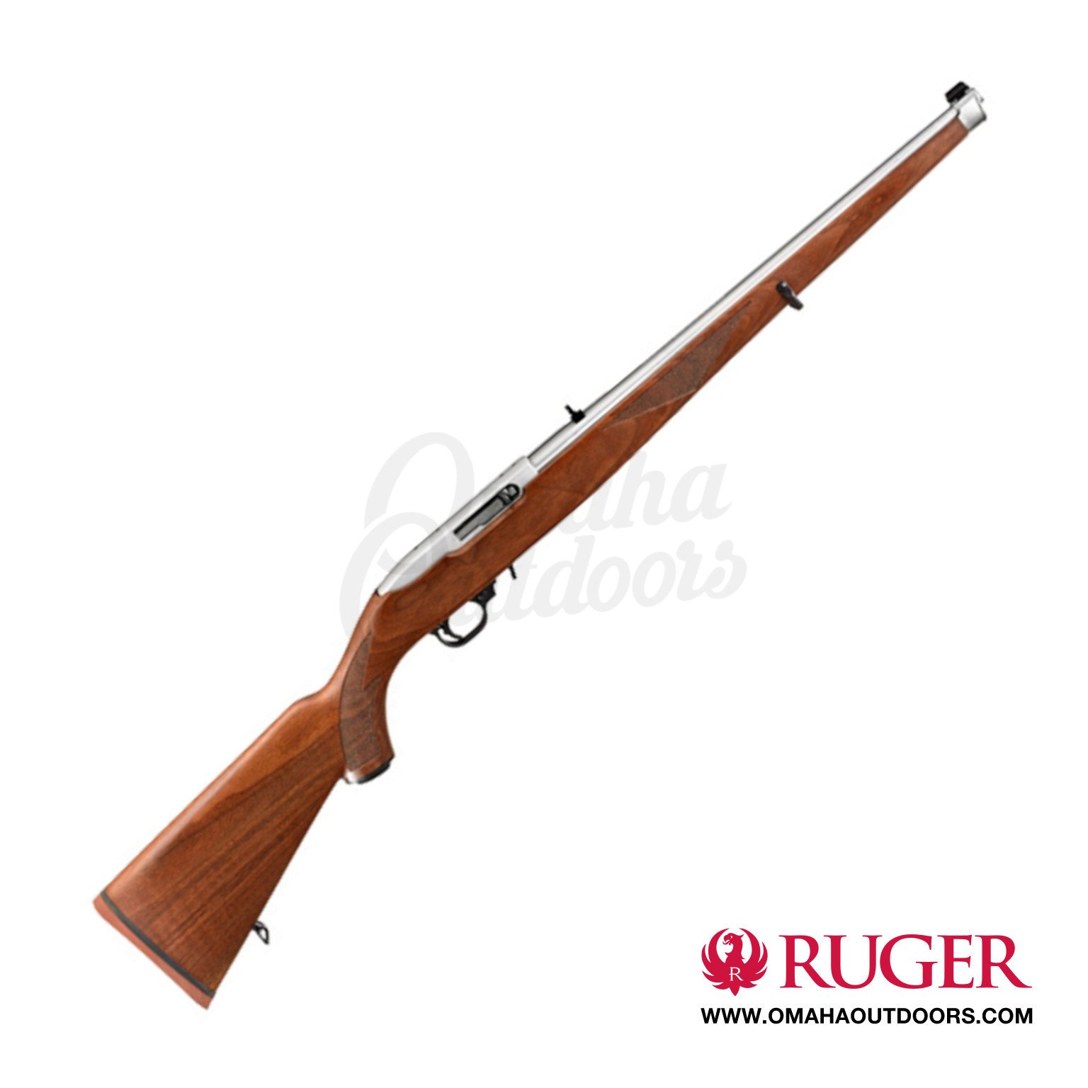 Ruger 10/22 Carbine Brown Rifle 10 RD 22LR Stainless 18.5 Mannlicher Stock  - Omaha Outdoors