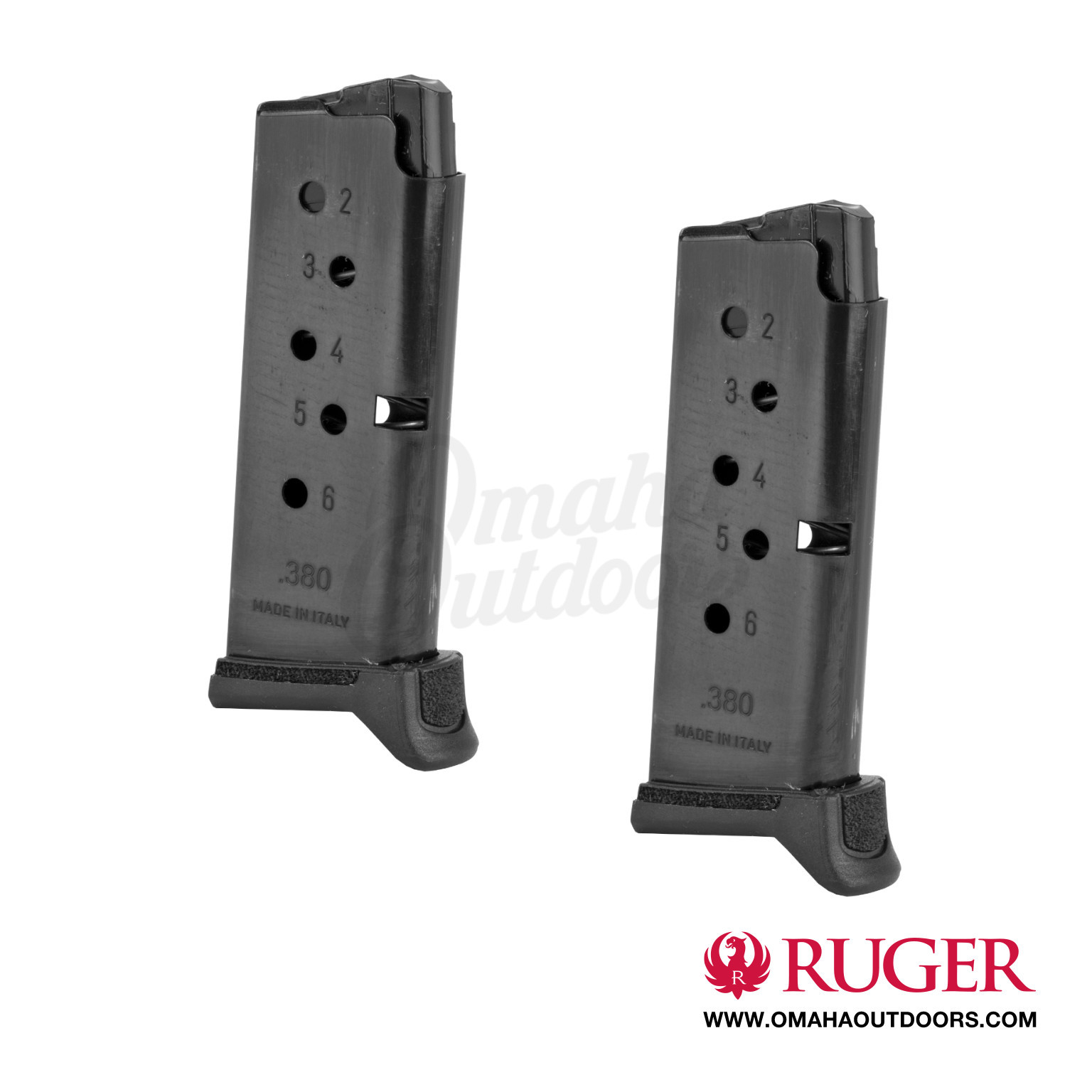 Ruger Lcp Ii 380 Acp 6 Round Magazine 2 Pack Omaha Outdoors 