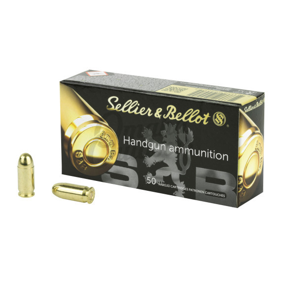 Sellier & Bellot 380 92 Grain FMJ 50 Rounds - Omaha Outdoors