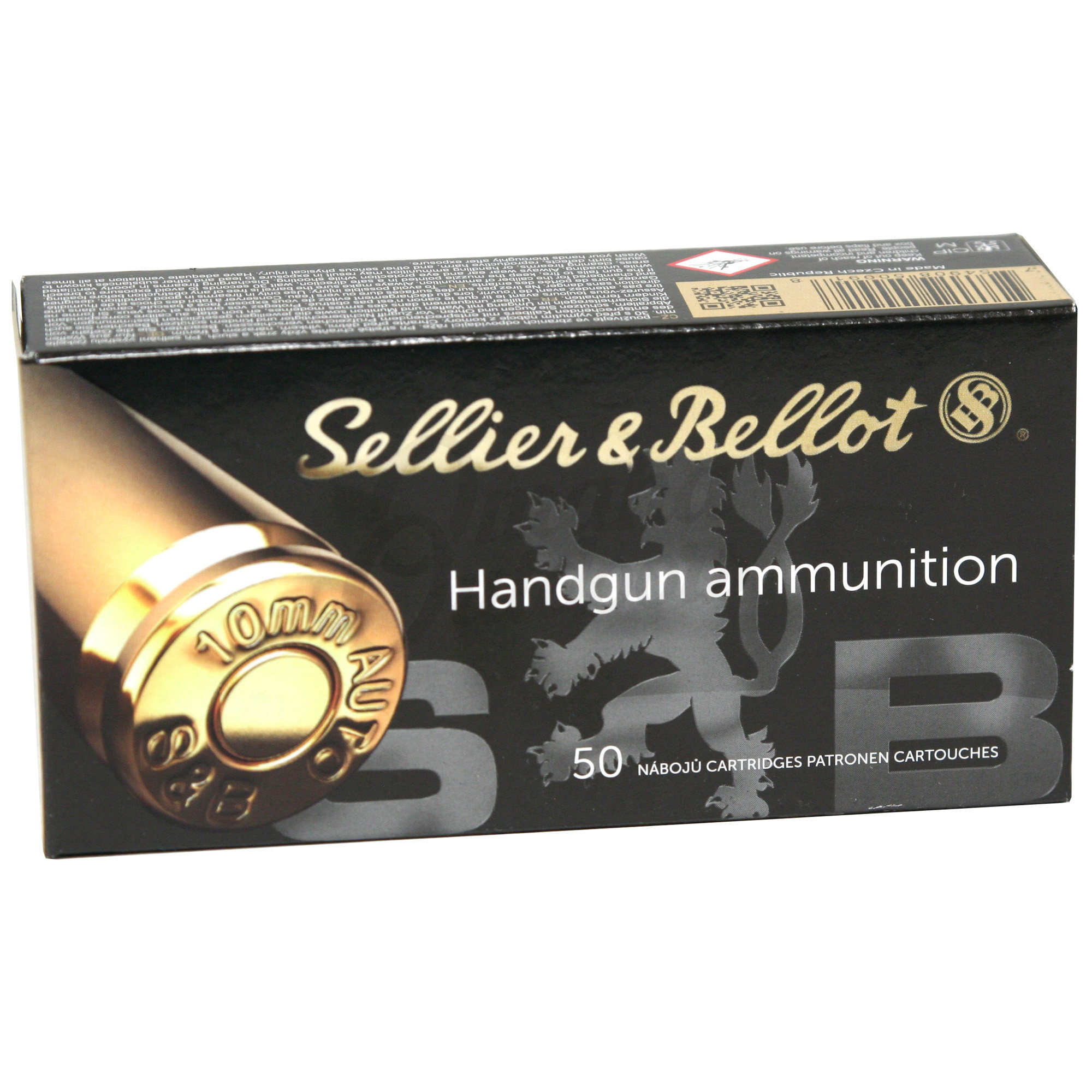 Sellier & Bellot Ammo 10mm 180 Gr FMJ 50 Round Box SB10A - Omaha Outdoors