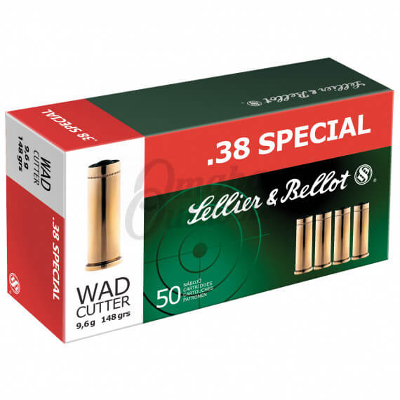 Sellier & Bellot Ammo 38 Special 148 gr Lead Wadcutter 50 Round Box ...