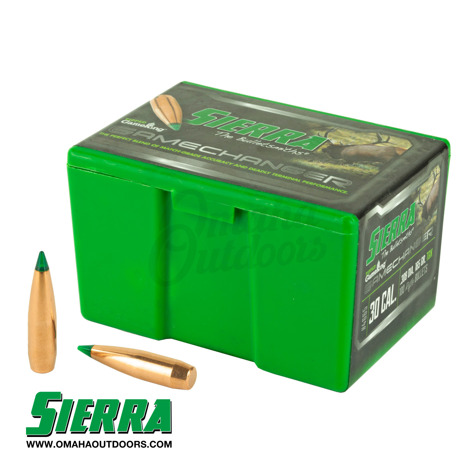 Sierra Tipped GameKing 30 Cal 165 Grain Bullets 100ct - Omaha Outdoors