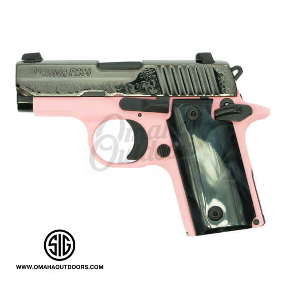 Sig Sauer P238 Pearl Pistol Victoria Pink Frame 380 Acp 6 Rd Night