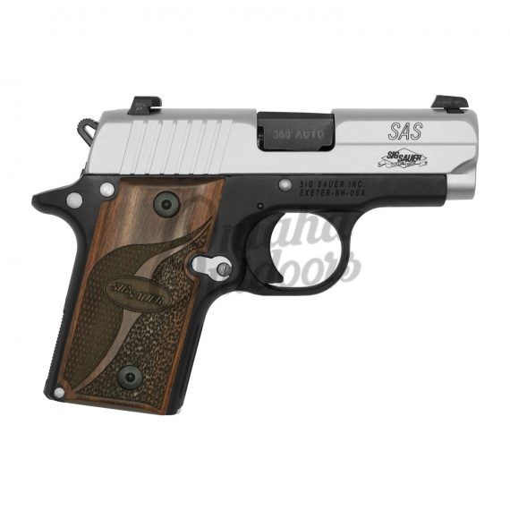 Sig Sauer P238 SAS Pistol 6 RD 380 ACP Stainless Slide Night Sights ...