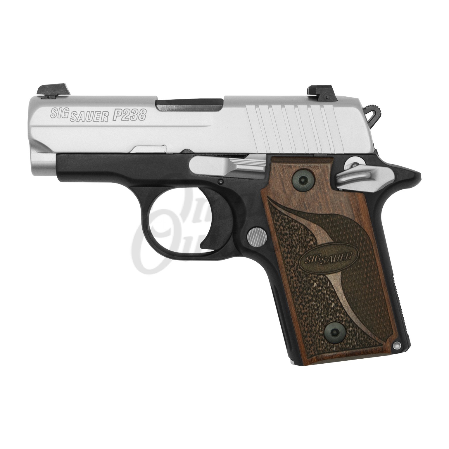 Sig Sauer P238 SAS Pistol 6 RD 380 ACP Stainless Slide Night Sights ...