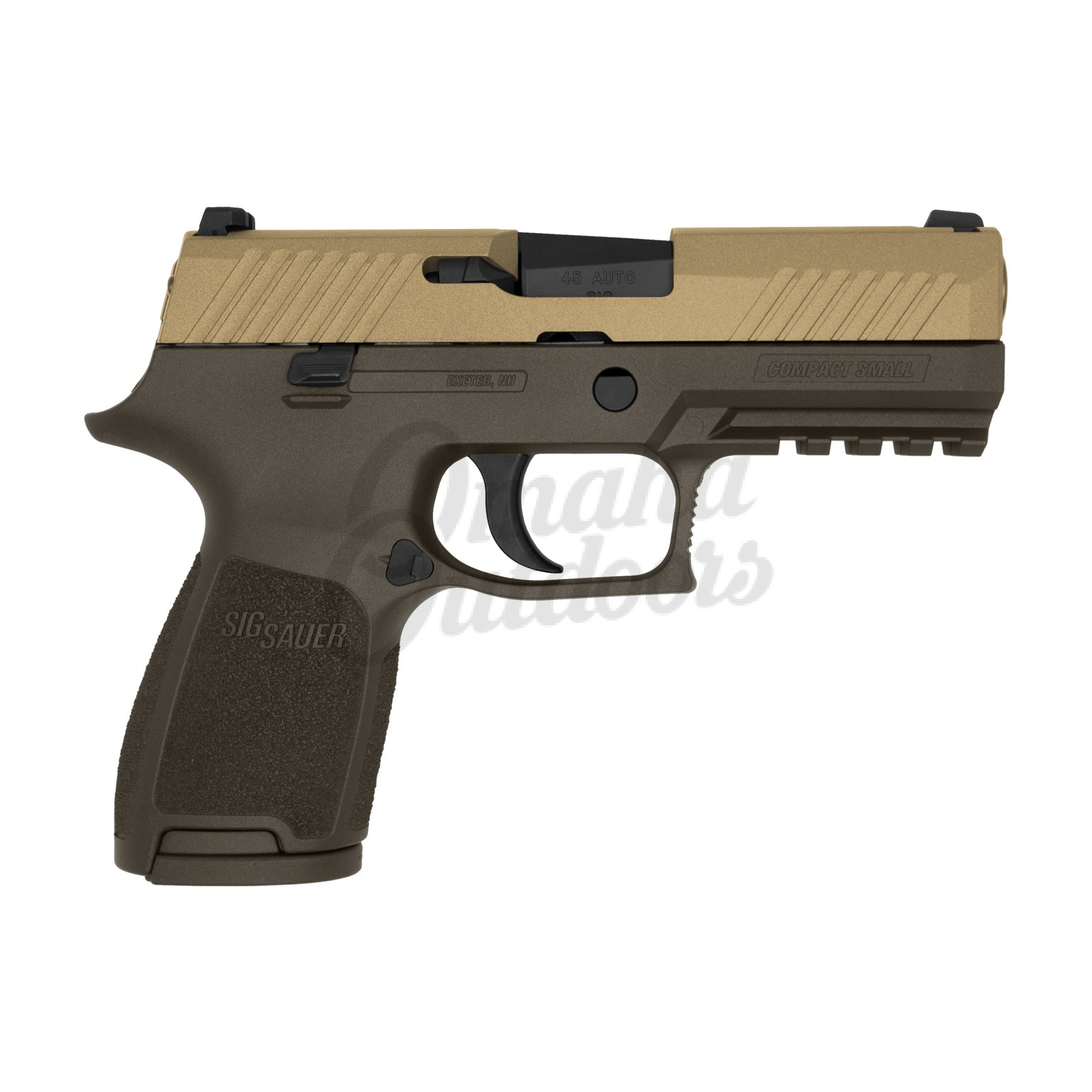 SIG P320 Compact Spartan Bronze Pistol 45 ACP Burnt Bronze Slide 9 RD ...