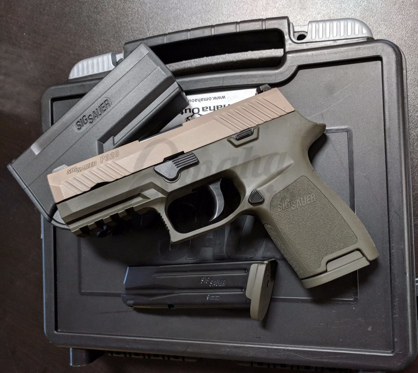 Notify Me Sig P320 Compact Od Green Pistol 9mm Fde Slide 15 Rd Night Sights Omaha Outdoors 2766