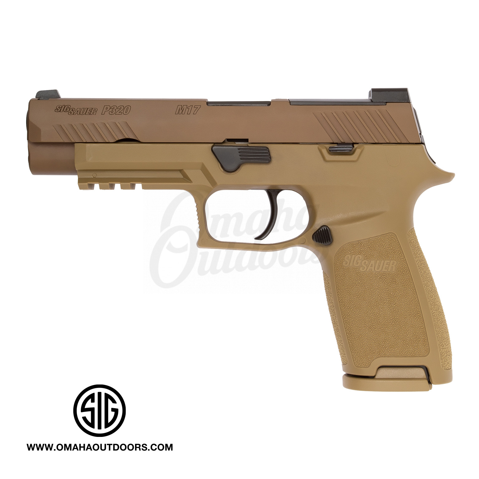 Sig Sauer P320 M17 Coyote Tan Pistol 9mm 17 RD - Omaha Outdoors