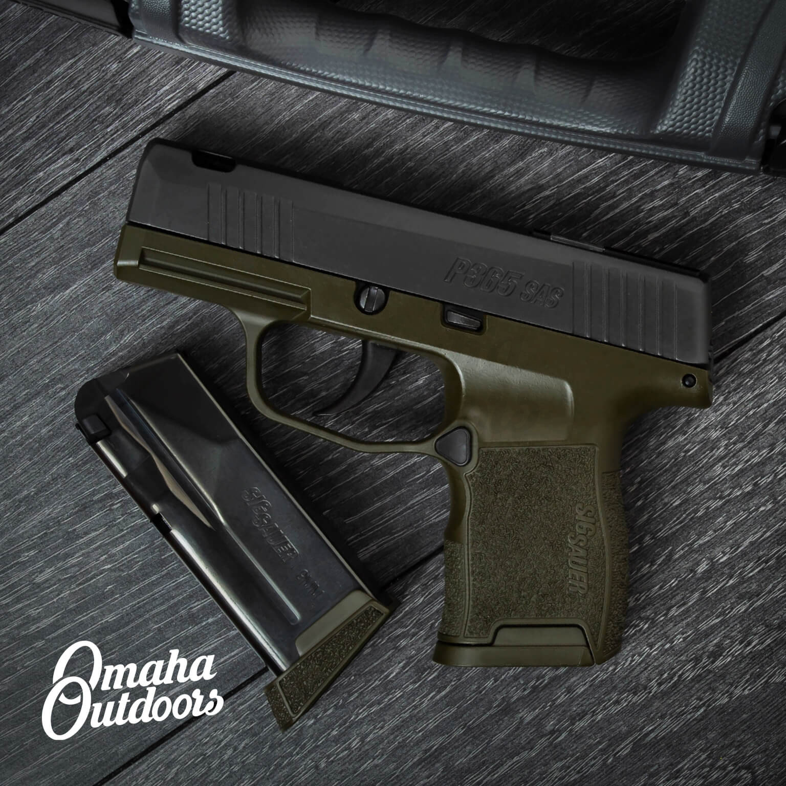 SIG P365 SAS Ported OD Green - Omaha Outdoors