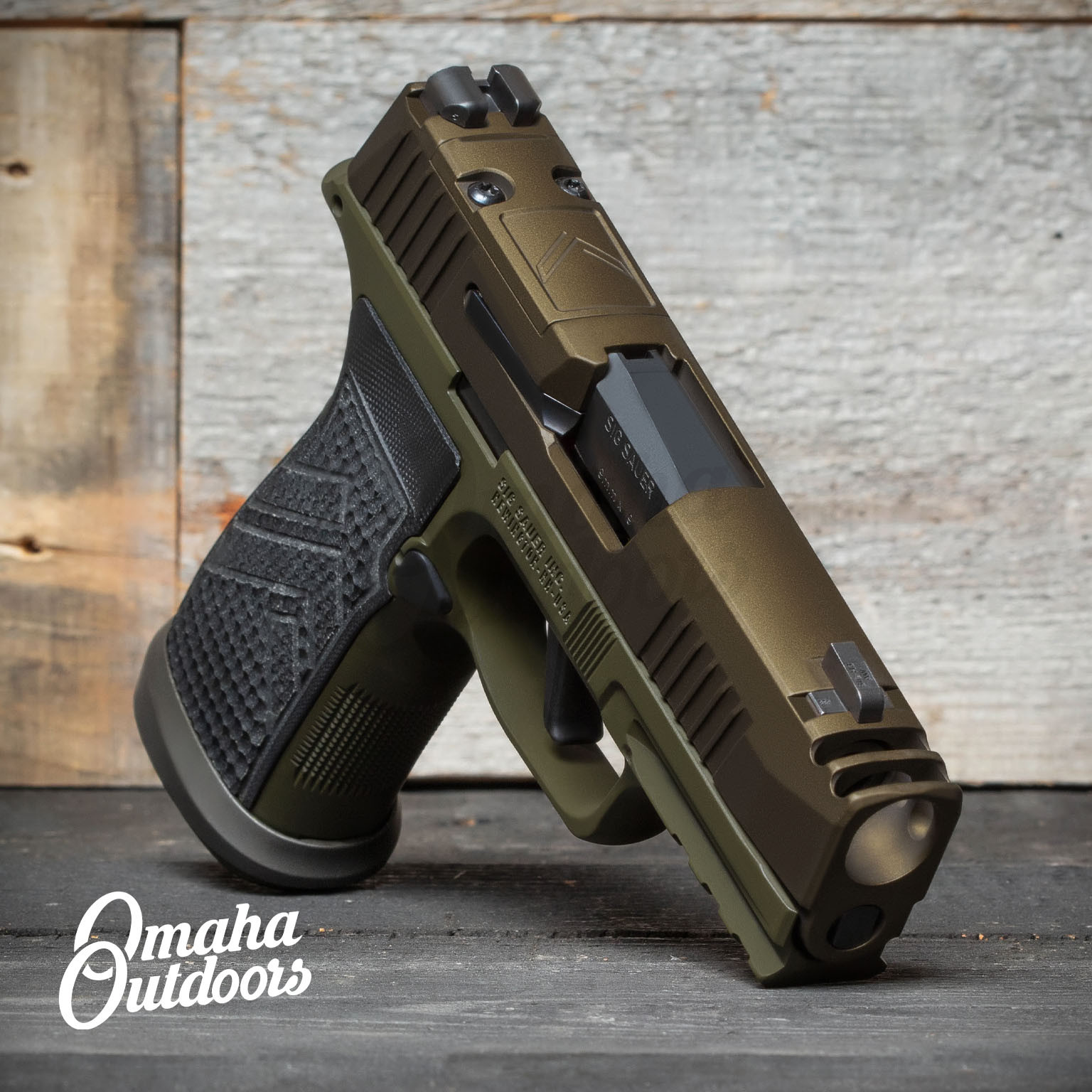 SIG P365 AXG Legion OD Green / Spartan Bronze - Omaha Outdoors