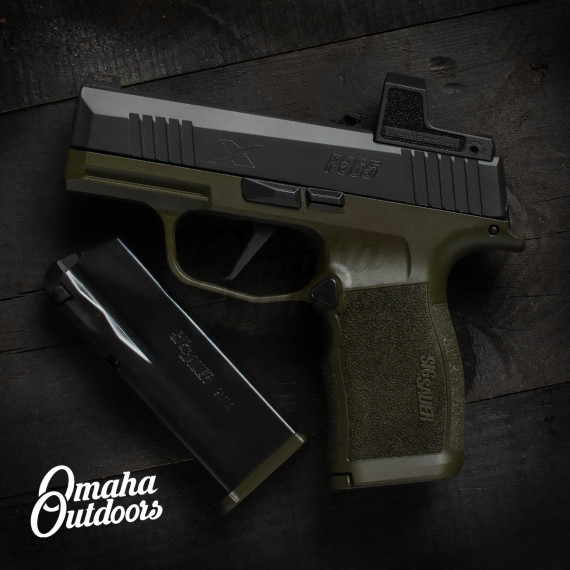 SIG P365X OD Green Pistol 12 RD 9mm Romeo Zero - Omaha Outdoors