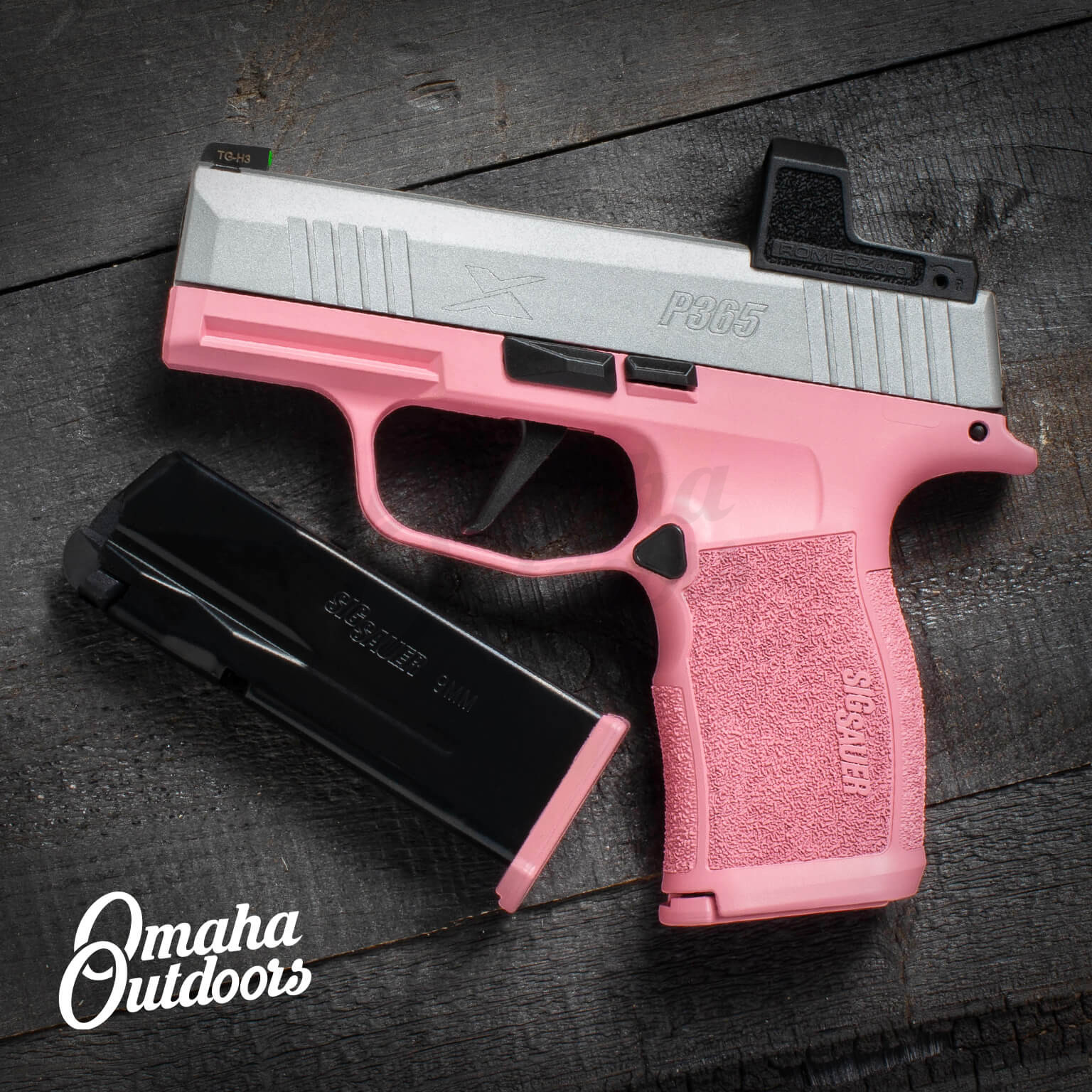 Sig P365x Victoria Pink Pistol 12 Rd 9mm Satin Aluminum Slide Romeo Zero Omaha Outdoors