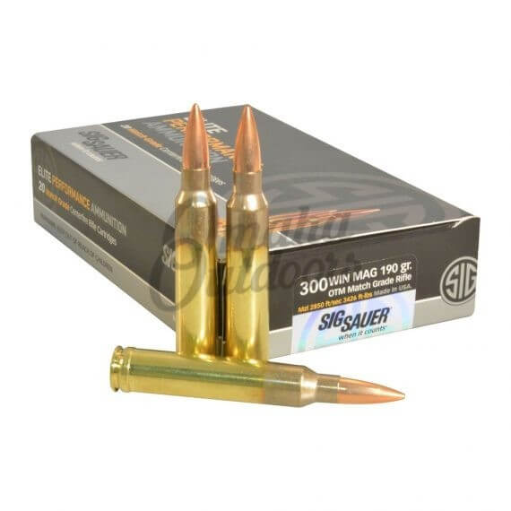 Sig Sauer Elite Performance Match 300 Win Mag 190 Grain Open Tip Match 20 Rounds Omaha Outdoors