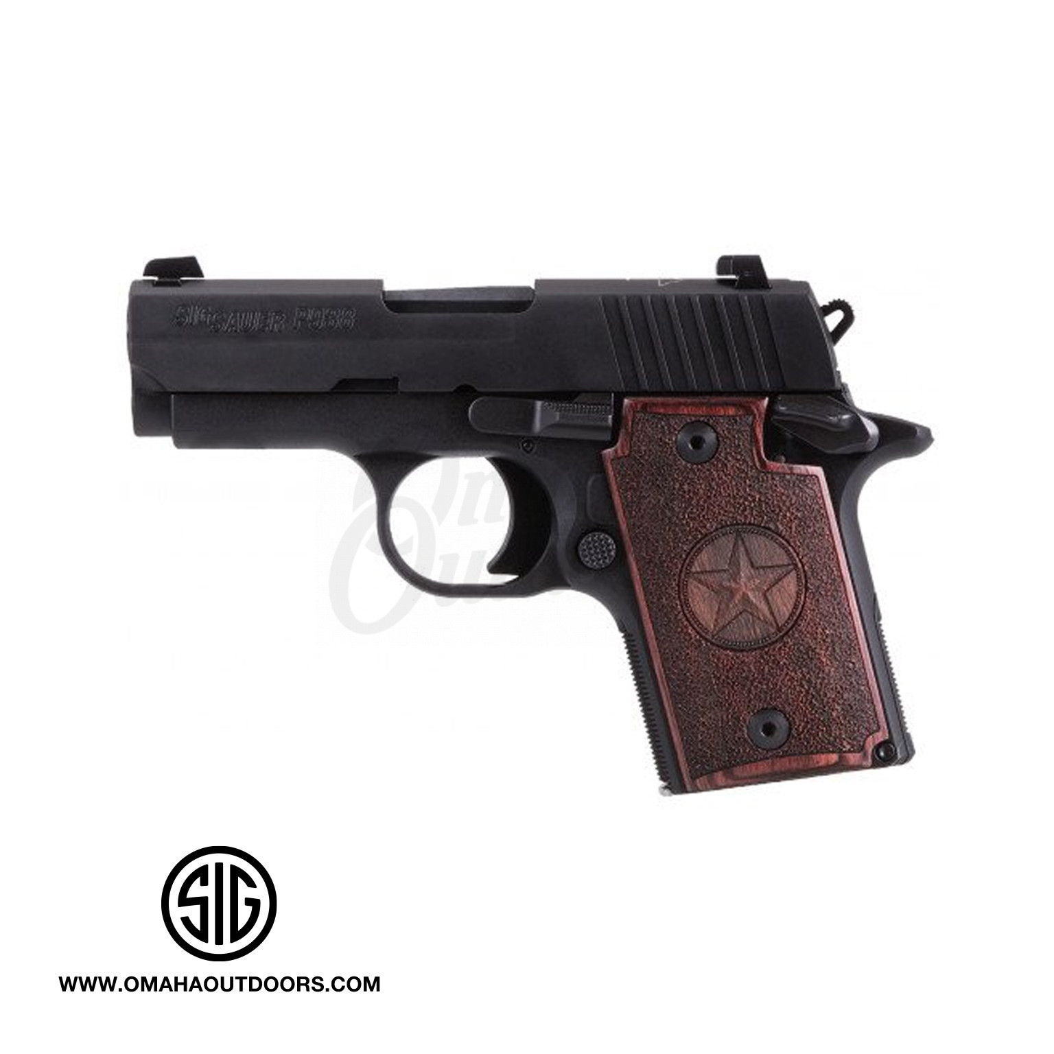 Sig Sauer P938 Texas 6 Rd 9mm Rosewood Grips Omaha Outdoors