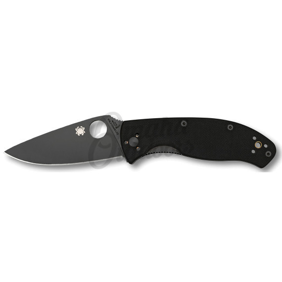 716104009336 Spyderco Tenacious G10 Black Blade - Omaha Outdoors