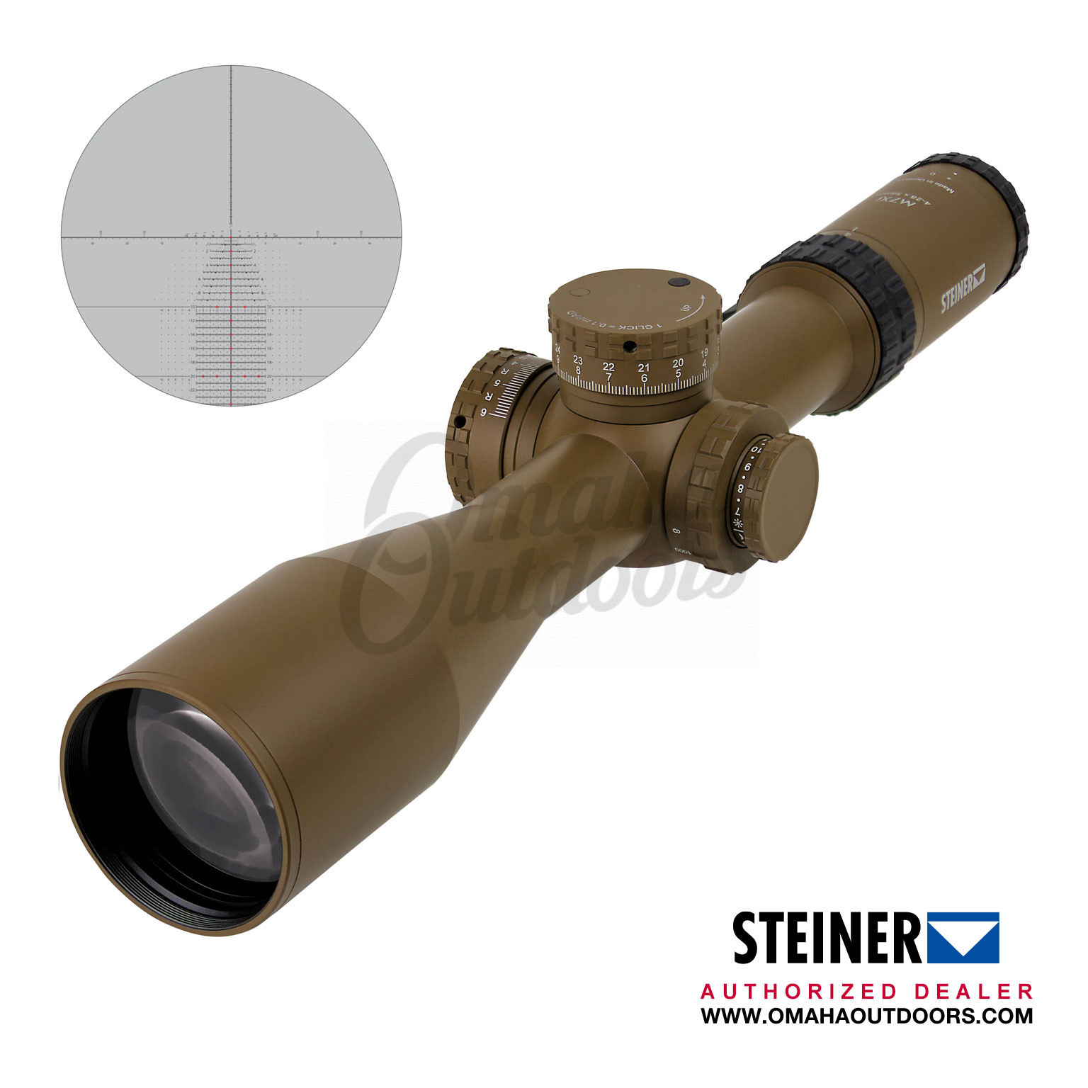 Steiner Optics M7Xi 4-28x56 Coyote Brown Rifle Scope 34mm FFP TReMoR 3