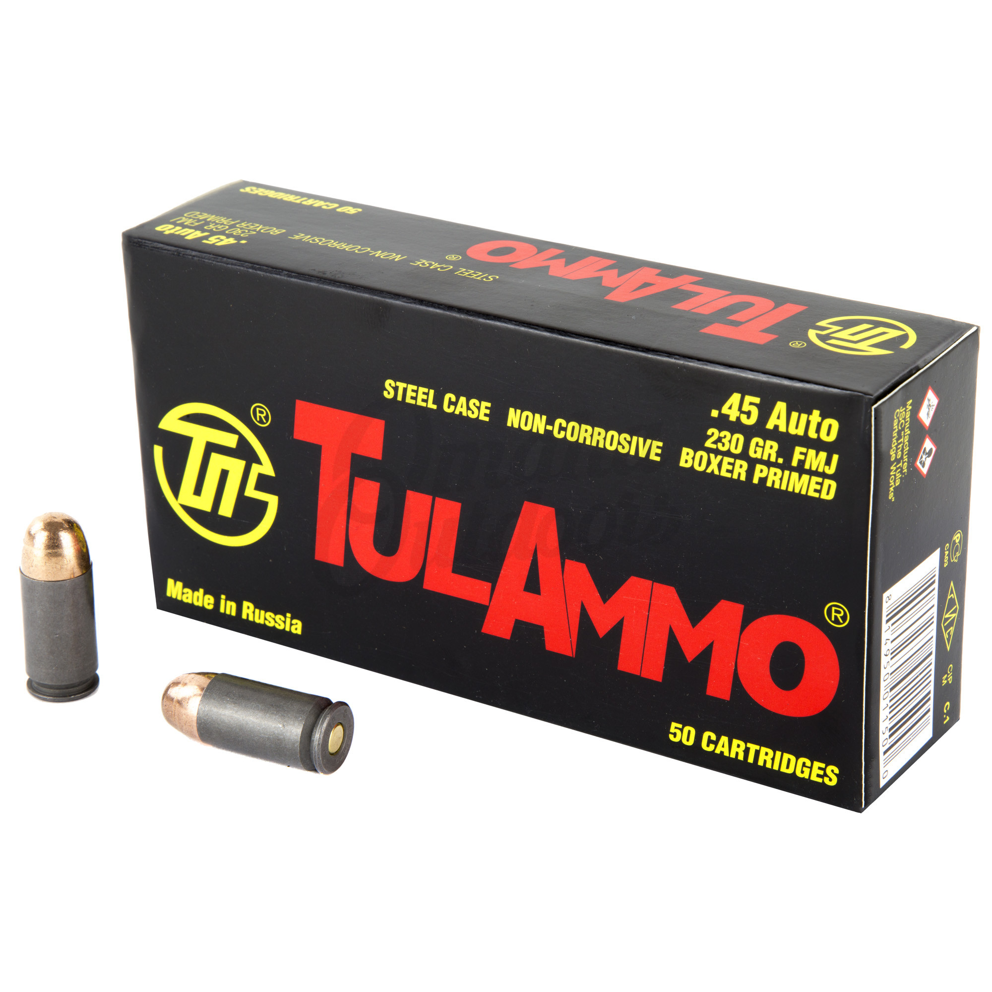 TulAmmo Steel Case 45 ACP Ammo 230 Grain FMJ 50 Round Box - Omaha Outdoors