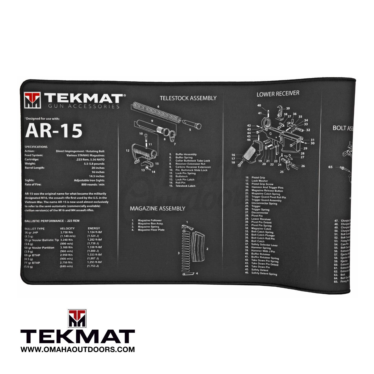 AR-15 Ultra Premium Gun Cleaning Mat