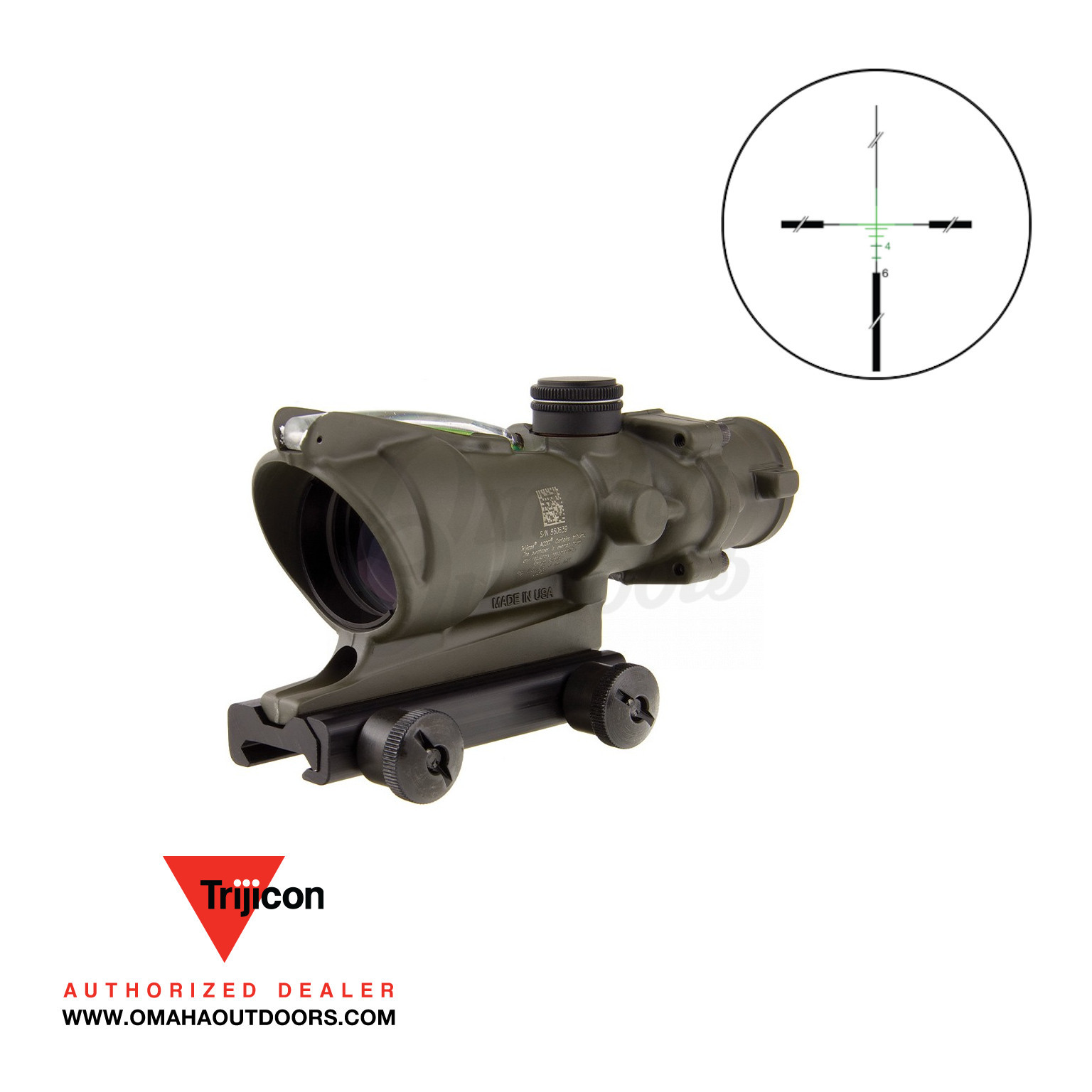 Trijicon ACOG OD Green Rifle Scope 4-32 Green Crosshair .223 BAC ...