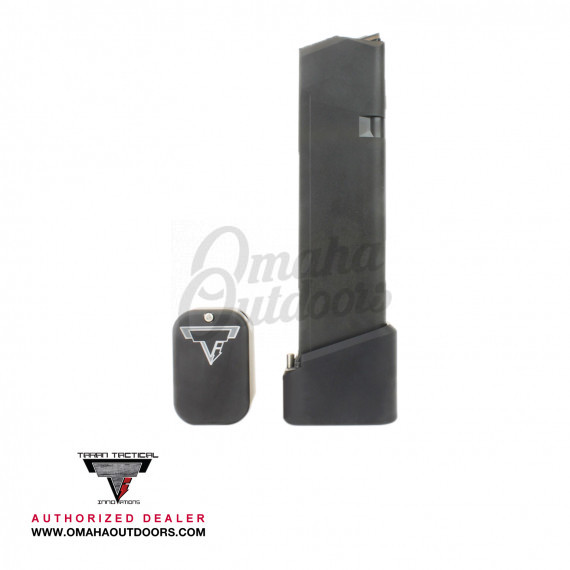 Taran Tactical Firepower Mag Extension Glock 17 Plus 6 Flat Black In