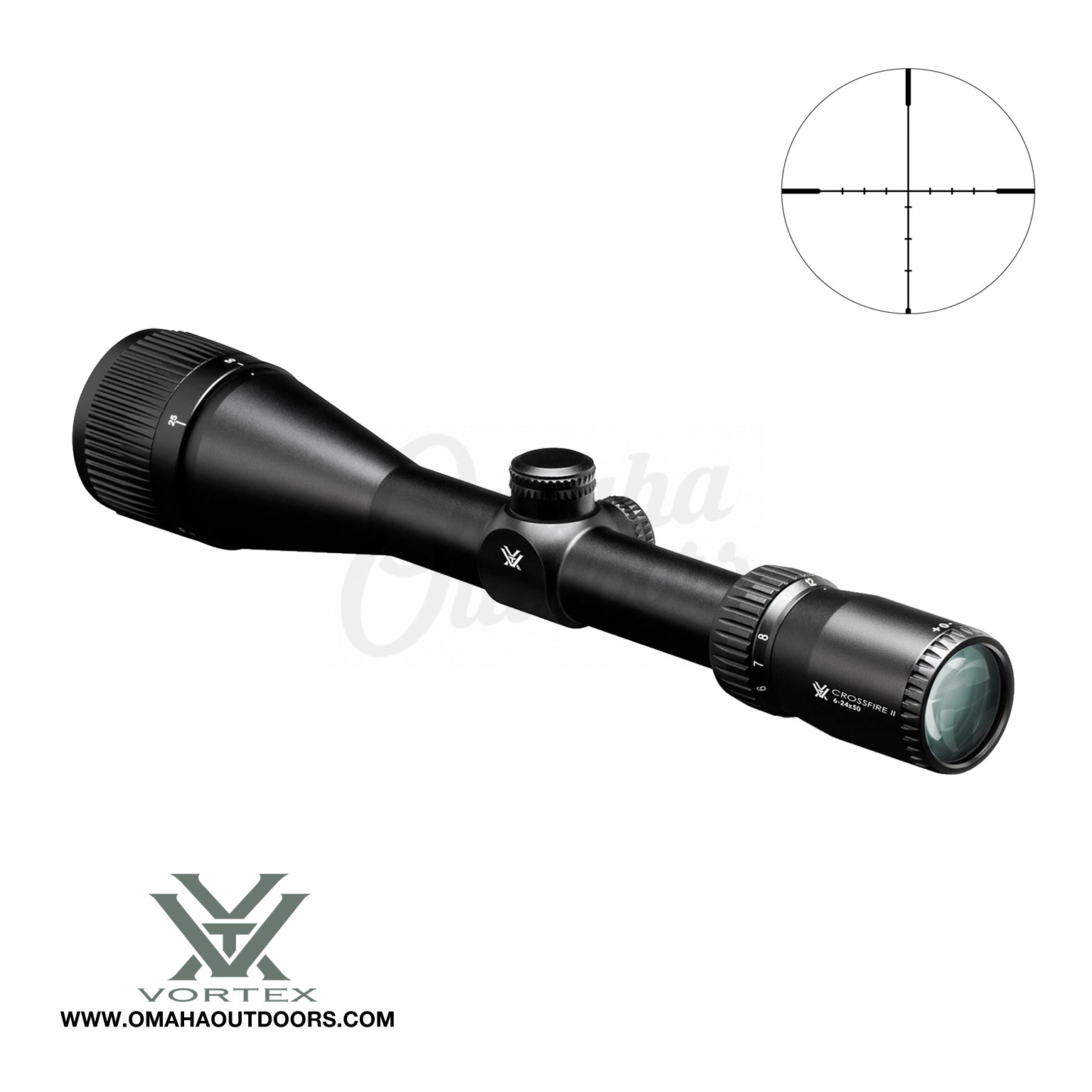 Vortex Crossfire II 6-24x50 AO Rifle Scope 30mm Dead-Hold BDC Reticle ...