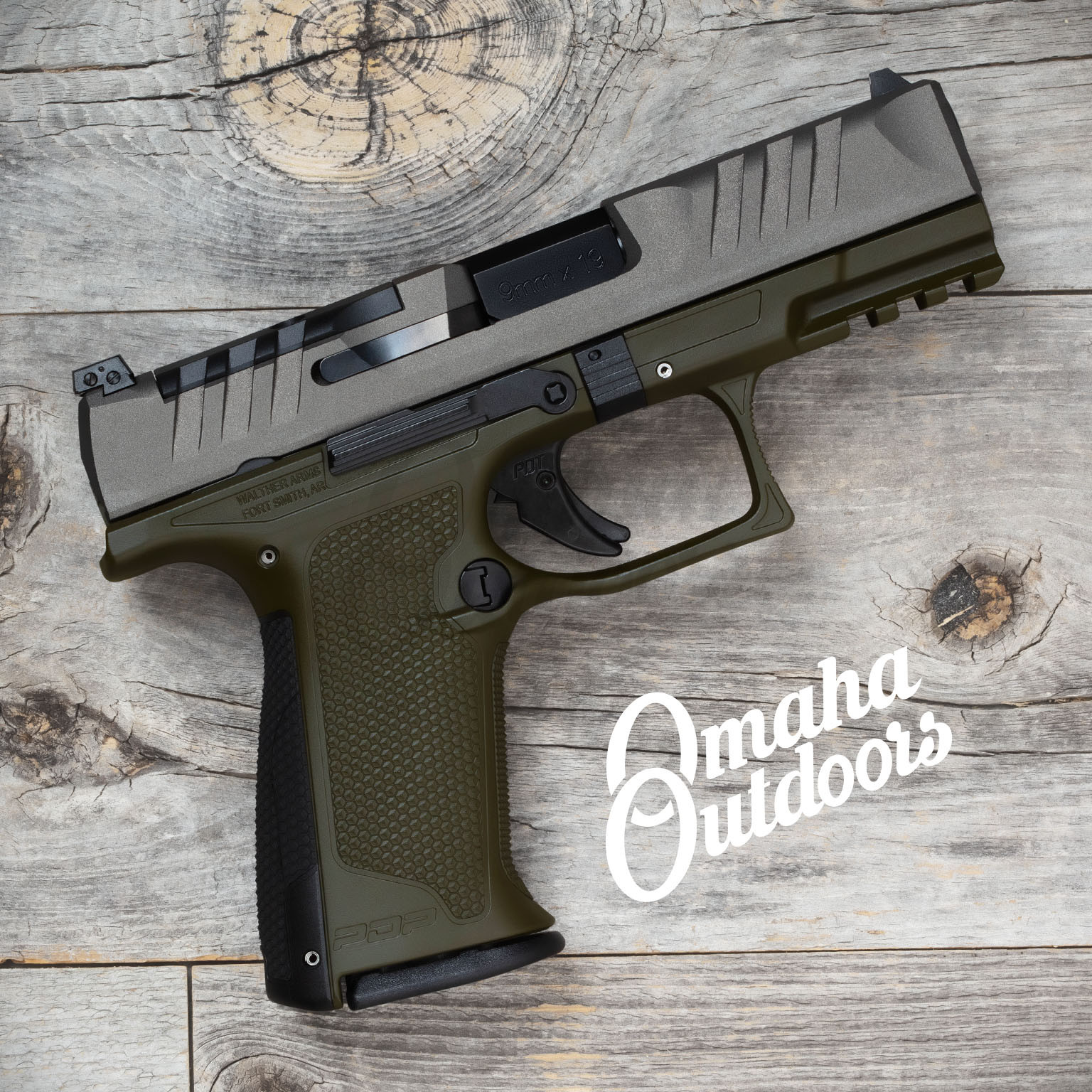 Walther PDP F Series 4 OD Green / Grey Slide - Omaha Outdoors