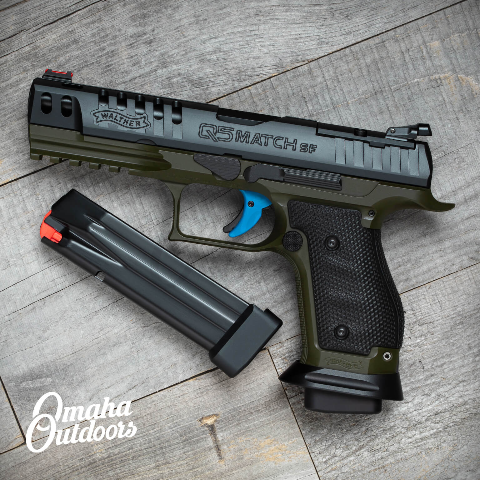 Walther Q5 Match SF Pro OD Green - Omaha Outdoors