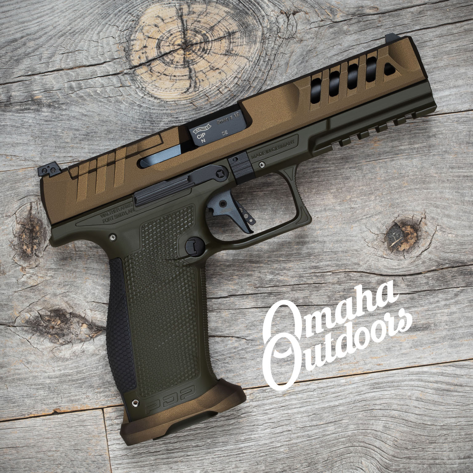 Walther Pdp Full Size Match 5 Inch Od Green   Spartan Bronze - Omaha 