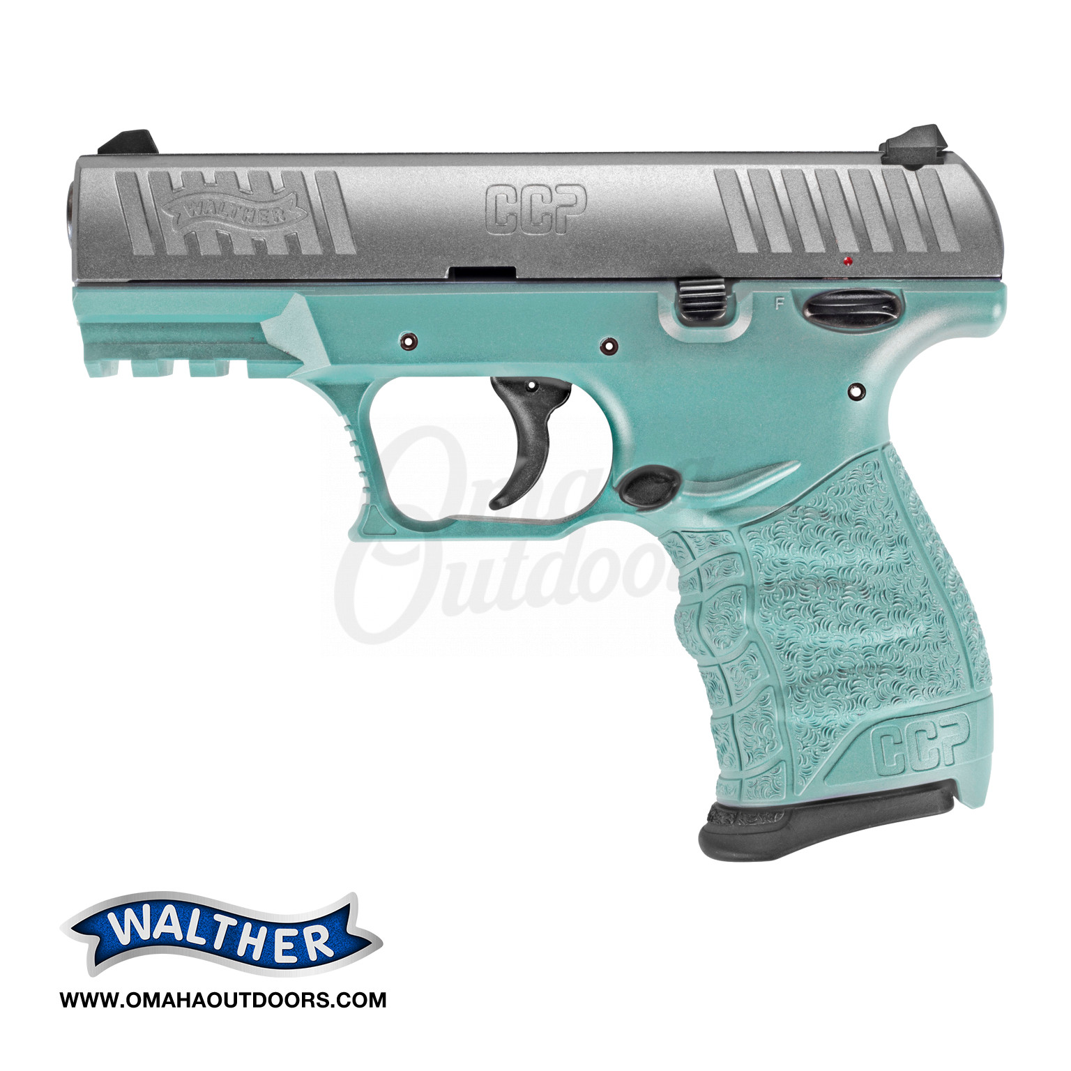 Walther Ccp M2 8 Rd 9mm Angel Blue Stainless Pistol 5080512 Omaha Outdoors 6676